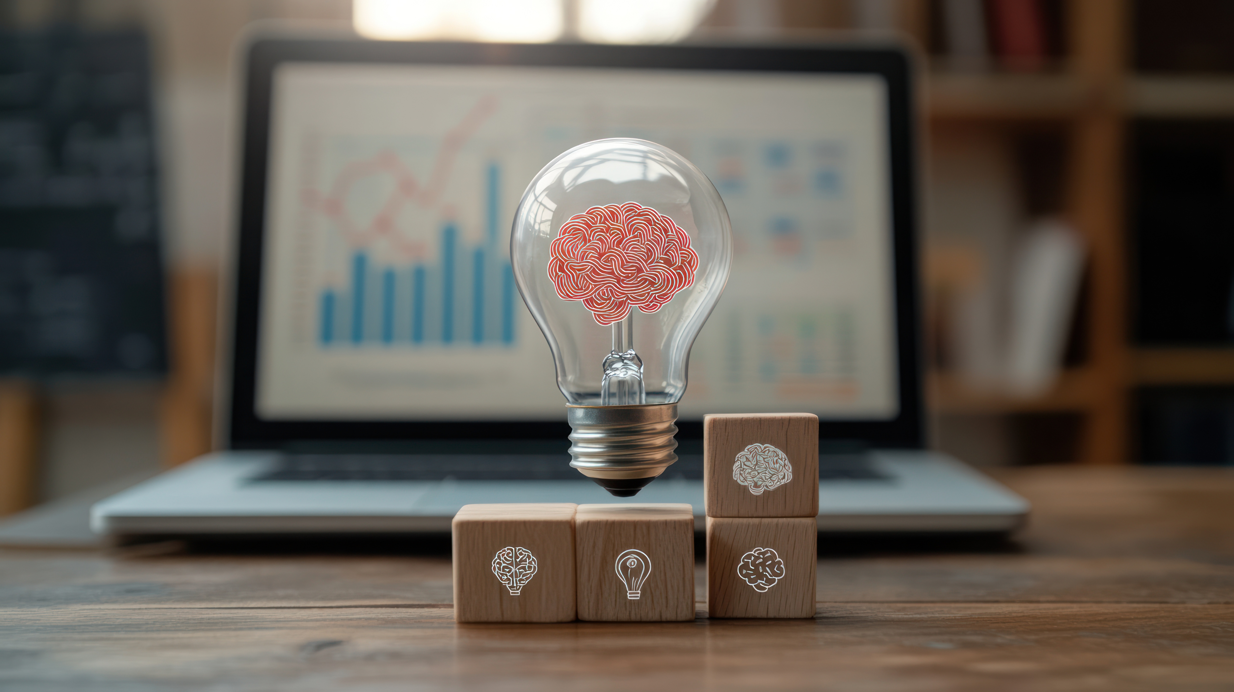 Creative digital growth idea in a workspace