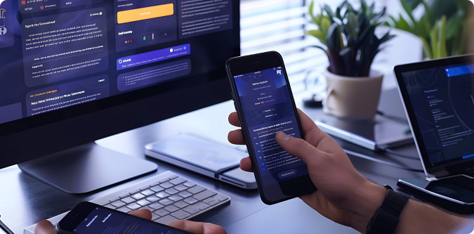 Mobile app development workspace
