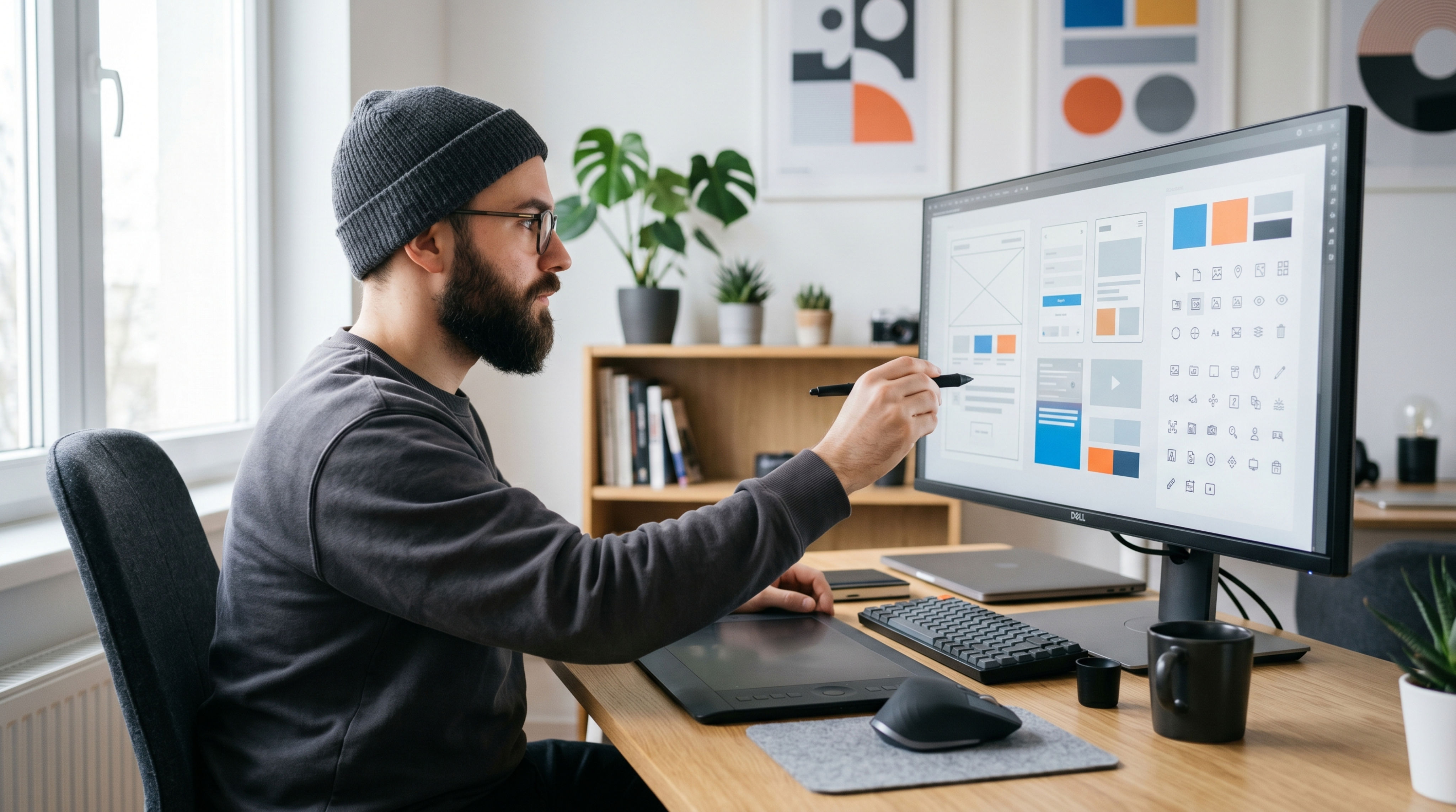 UI UX product design screens and design system workspace